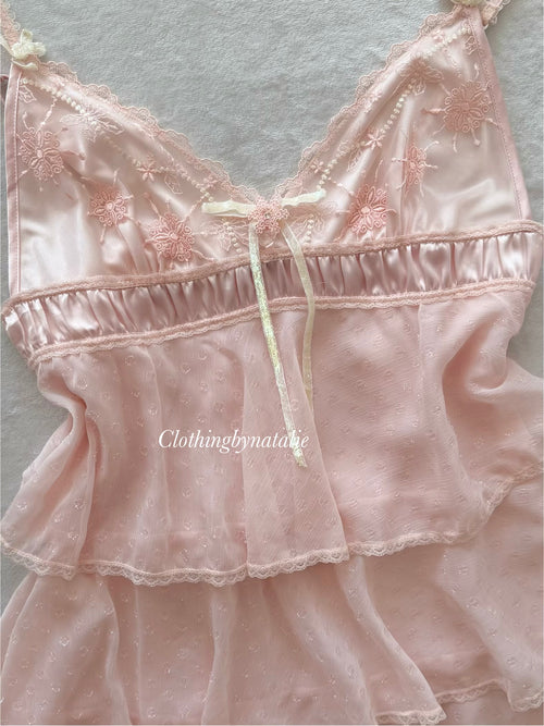 Fairy Tutu Pink Chiffon Babydoll Size S