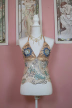 Celestial Tie Top (Beige - Custom)