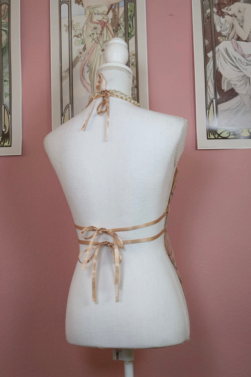 Celestial Tie Top (Beige - Custom)