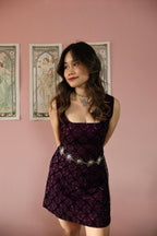 Whimsical Purple Velvet Dress (Made to order)