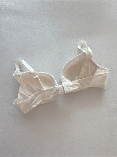 Coquette Pink White Chiffon Bra Size 80A