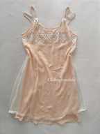 Coquette Orange Sheer Chiffon Slip Size M