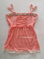 Orange Sheer Mesh Cami Size S