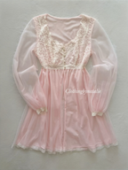 Olga Pink Nylon Robe Size S
