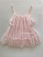 Tosca Pink Nylon Babydoll Size M