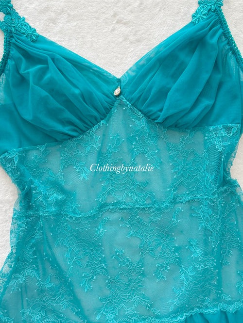 Ethereal Green Mesh Babydoll size S/ small M