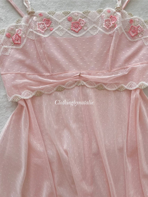 Coquette Pink Mesh Slip size S/M