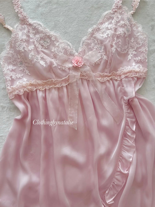 Pink Fairy Chiffon Babydoll size S