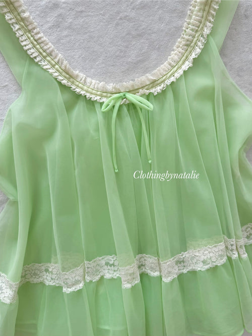 Tosca Green Nylon Babydoll size S/M