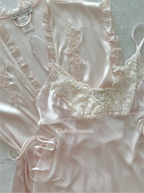 Linea Donatella Pink Peignoir Set size M