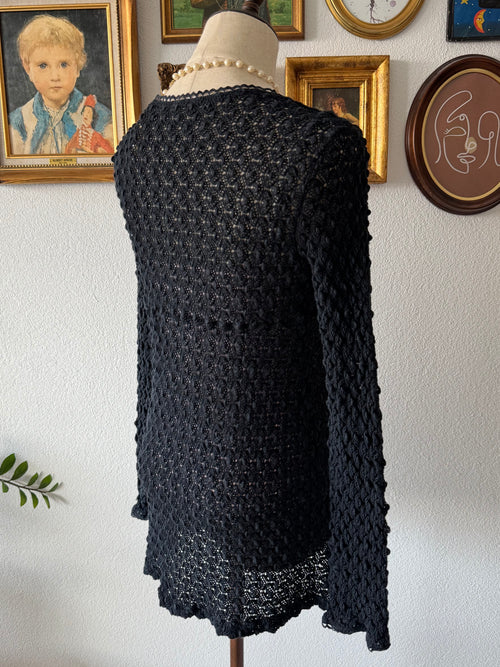 Black Pink Cardigan Cami Set Size S