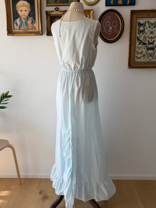JC Penny Blue Cotton Maxi Nightgown Size M
