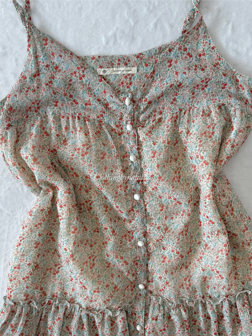 Japanese Grey Floral Babydoll (M)