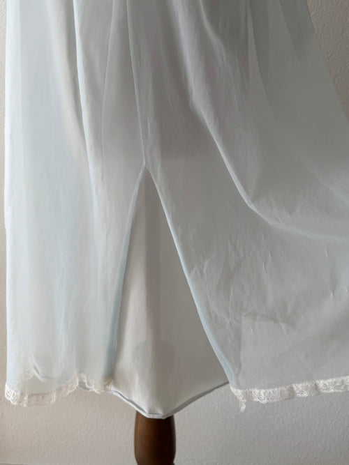 Lorraine Blue Nylon Nightgown Size S/small M