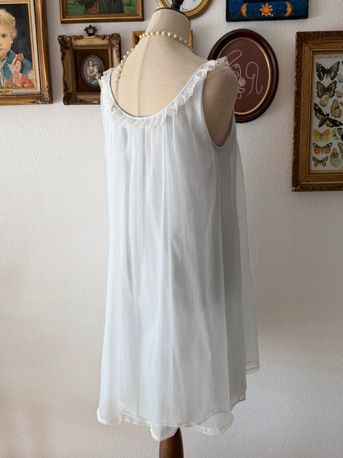 Lorraine Blue Nylon Nightgown Size S/small M