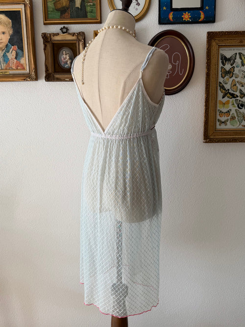 Ocean Blue Sheer Slip Size M