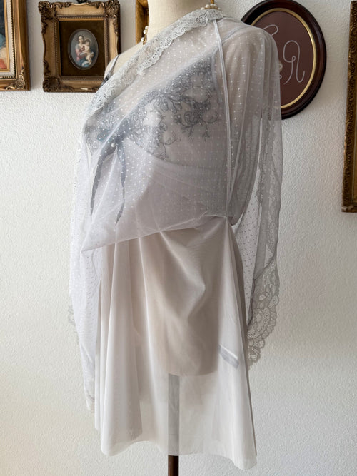 Fairy Blue Grey Mesh Babydoll Size M