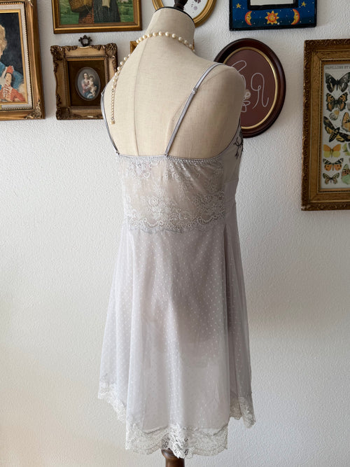 Fairy Blue Grey Mesh Babydoll Size M