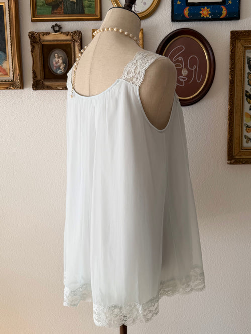 Shadowline Blue Nylon Mini Babydoll Size S/M