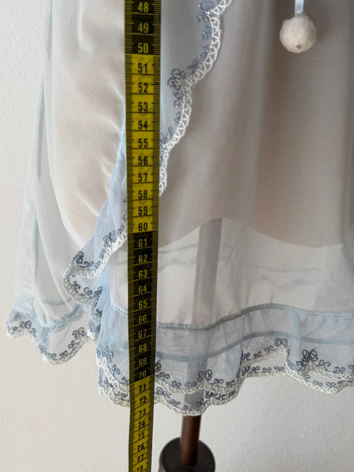 Blue Sheer Mesh Slip Size S/small M