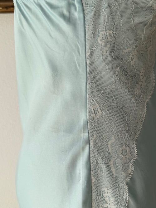 Soft Blue Satin Mini Dress Size S