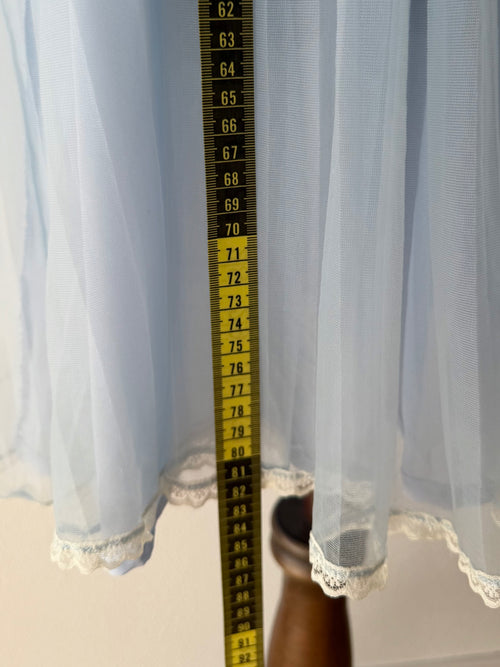 Fairy Blue Nylon Lace Babydoll Size M
