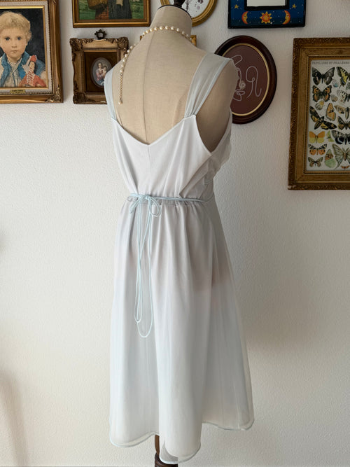 Harvey Woods Blue Nylon Nightgown Size M
