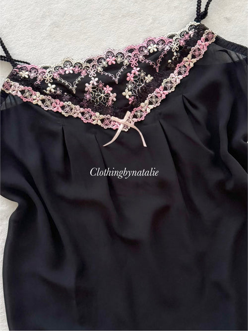 Black Chiffon Cami size S