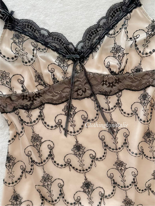 Oreo Satin Mini Dress size XS