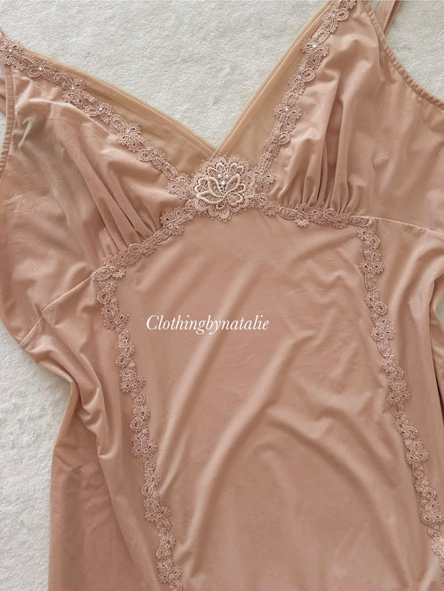 Nude Jersey Nightgown size M