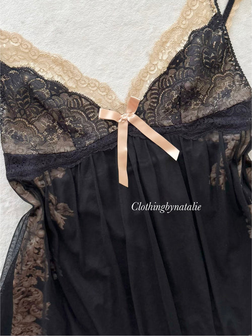 Whimsical Black Babydoll size S/M