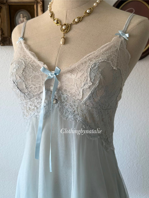 Fairy Blue Sheer Mesh Babydoll Size S