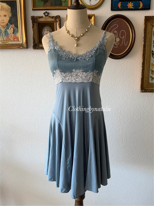 Coquette Blue Nylon Babydoll Size S