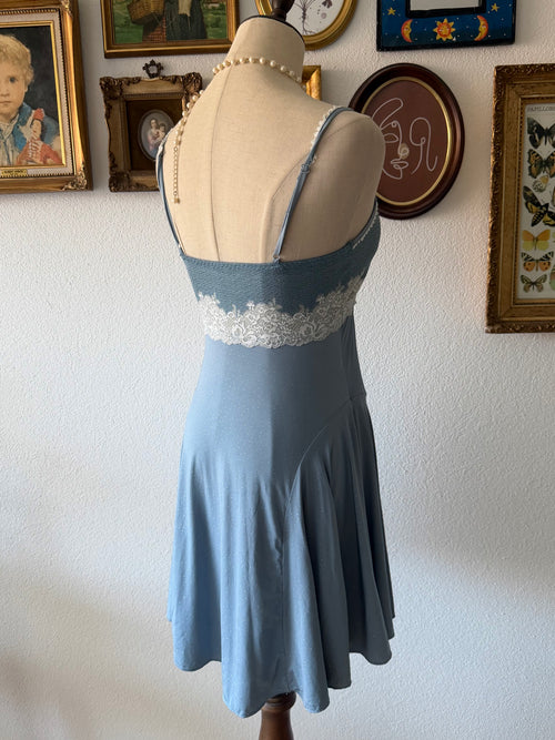 Coquette Blue Nylon Babydoll Size S