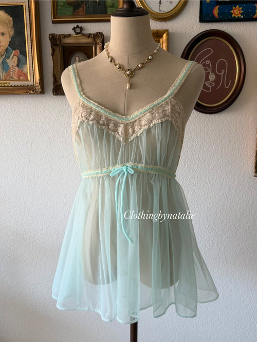 Frederick’s of Hollywood Blue Nylon Set Size M