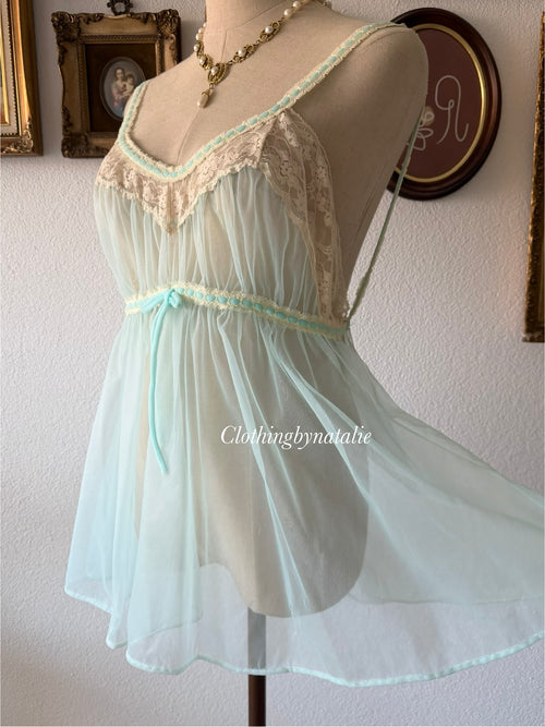 Frederick’s of Hollywood Blue Nylon Set Size M