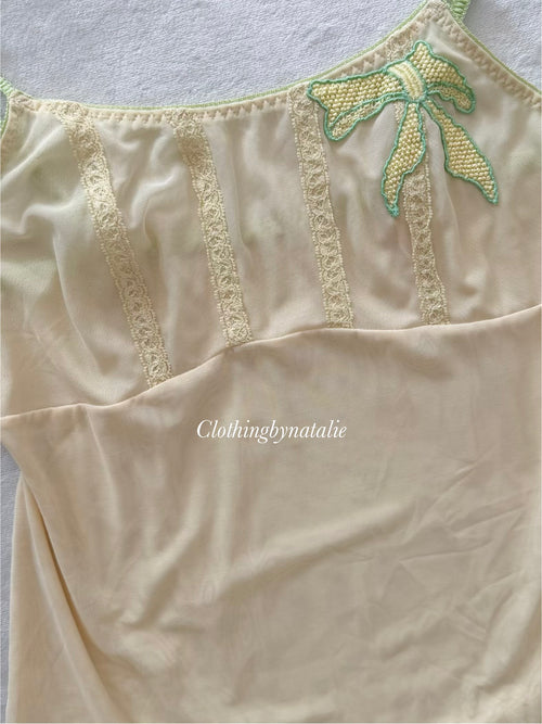 Soft Yellow Mesh Cami Size S