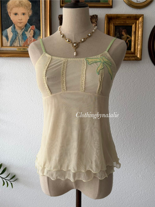 Soft Yellow Mesh Cami Size S