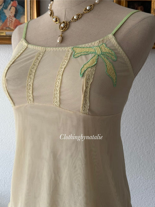 Soft Yellow Mesh Cami Size S