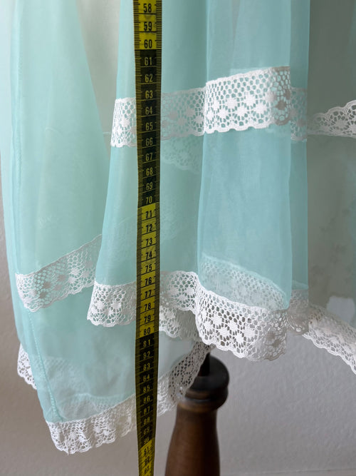 Soft Blue Nylon Babydoll Size S