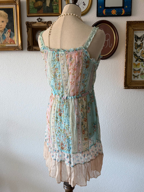 Whimsical Blue Chiffon Babydoll Size M