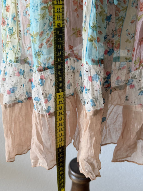 Whimsical Blue Chiffon Babydoll Size M