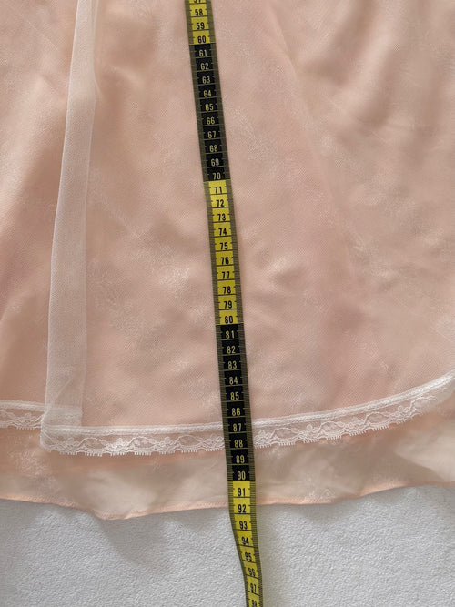 Coquette Orange Sheer Chiffon Slip Size M
