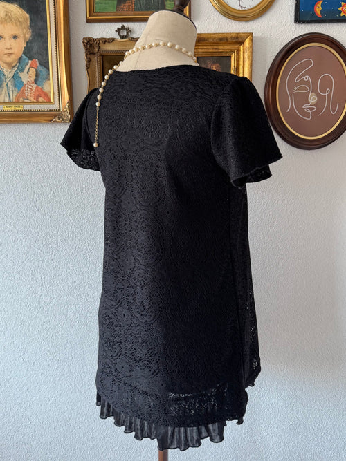 Black Knit Babydoll Top Size S