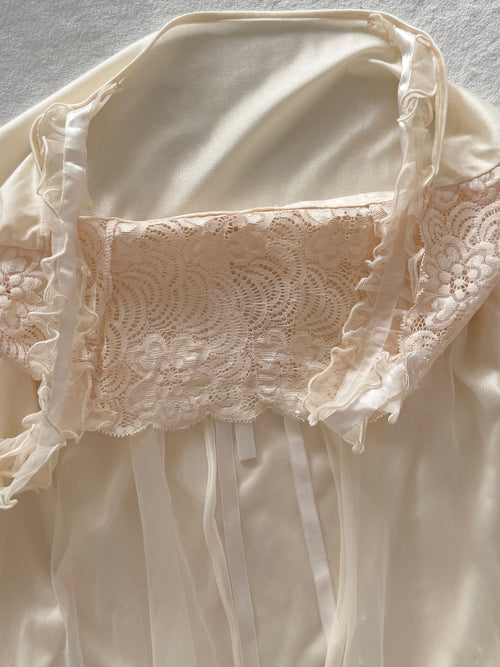 Coquette Cream Nylon Babydoll Size S