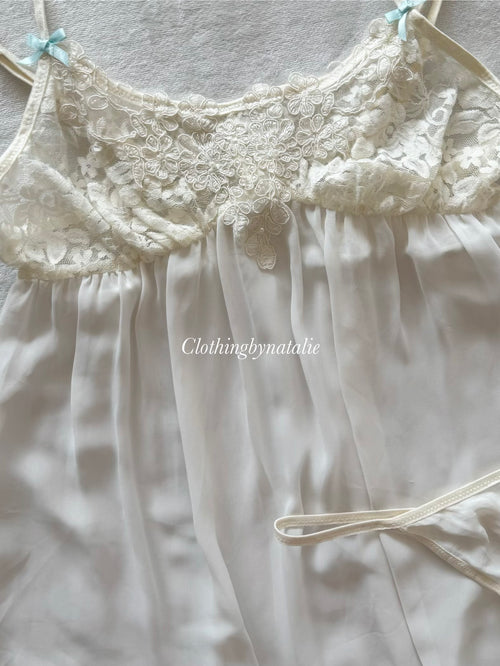 APT.9 White Chiffon Lingerie Set Size S