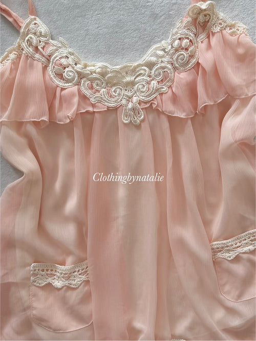 Coquette Orange Chiffon Cami Size S