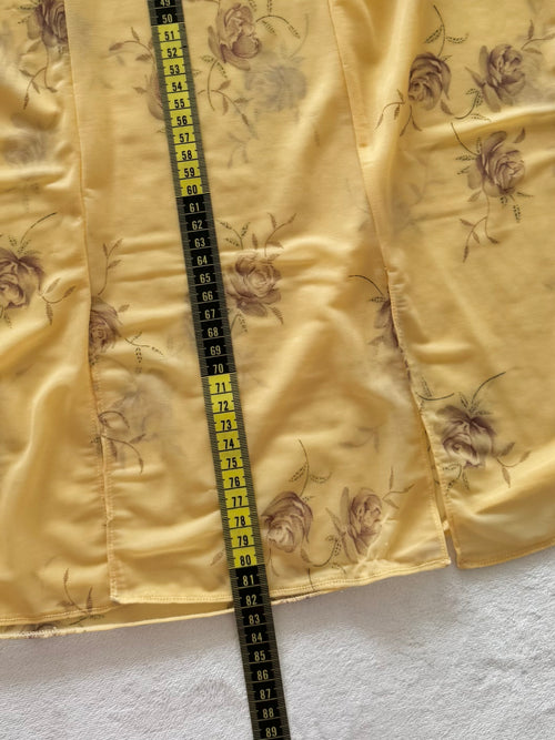 Mustard Sheer Mesh Slip Size M