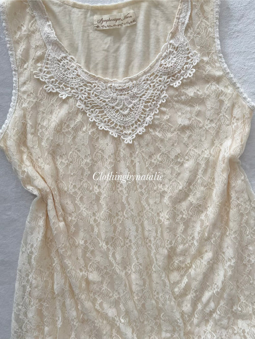 Cream Lace Babydoll Size S