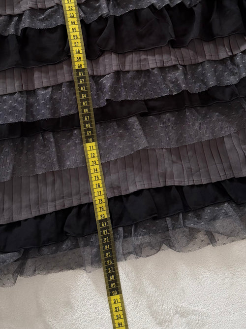 Black Ruffle Body Dress Size S